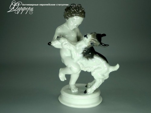 Купить фарфоровые статуэтки Rosenthal, Путти с козленком, Германия